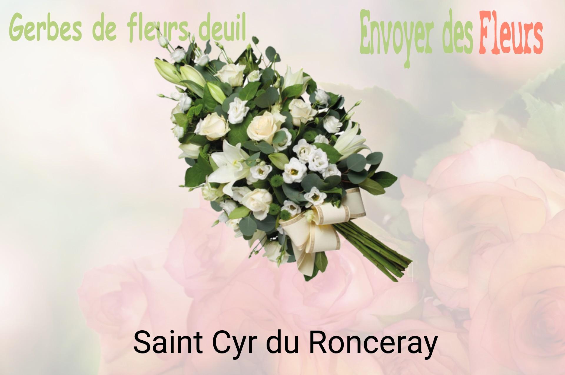 Gerbe de fleurs de deuil livrée à Saint-Cyr-du-Ronceray